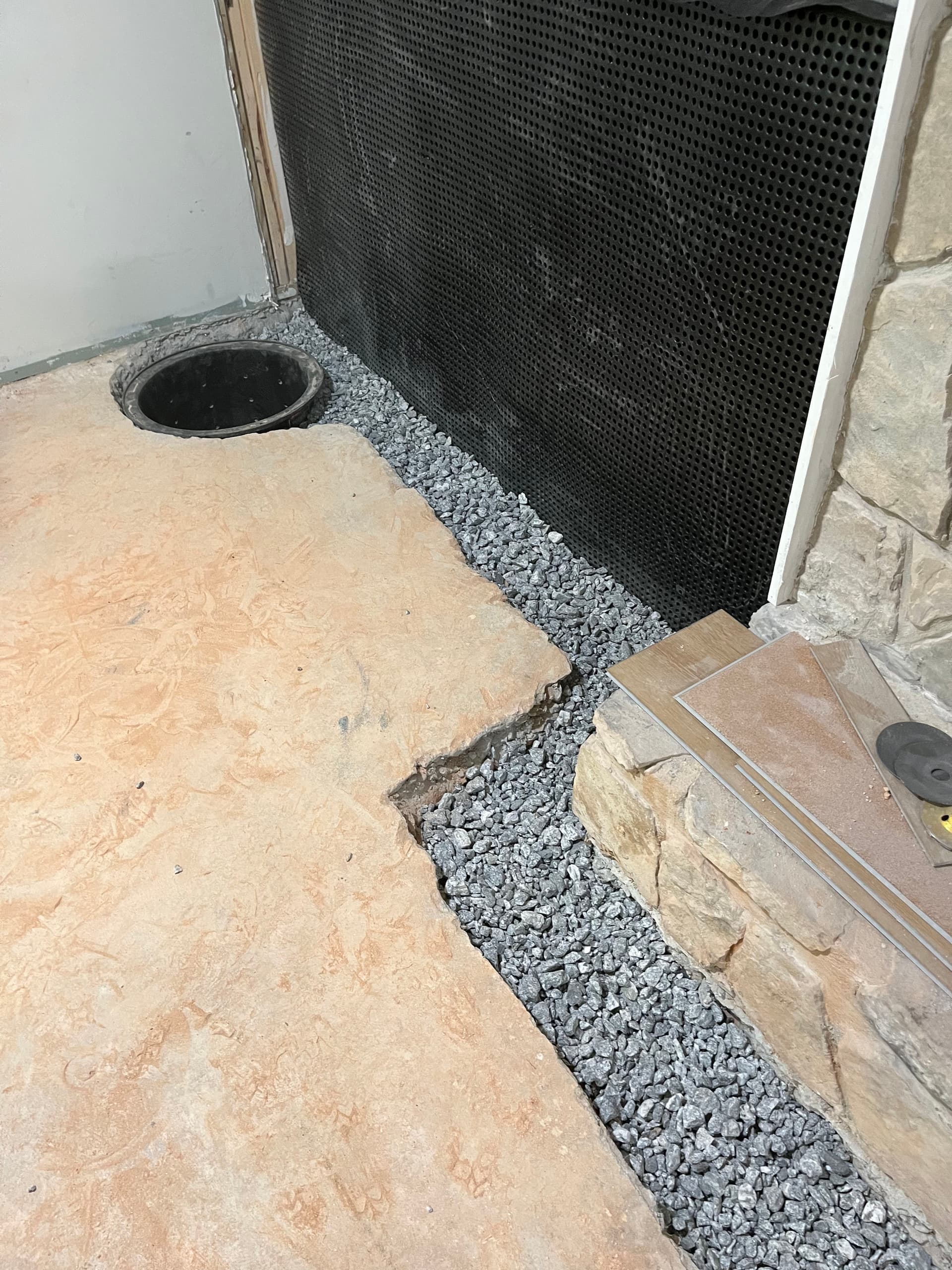 Gallery photos for Interior Basement Waterproofing System Installed in Gainesville GA: Image #2