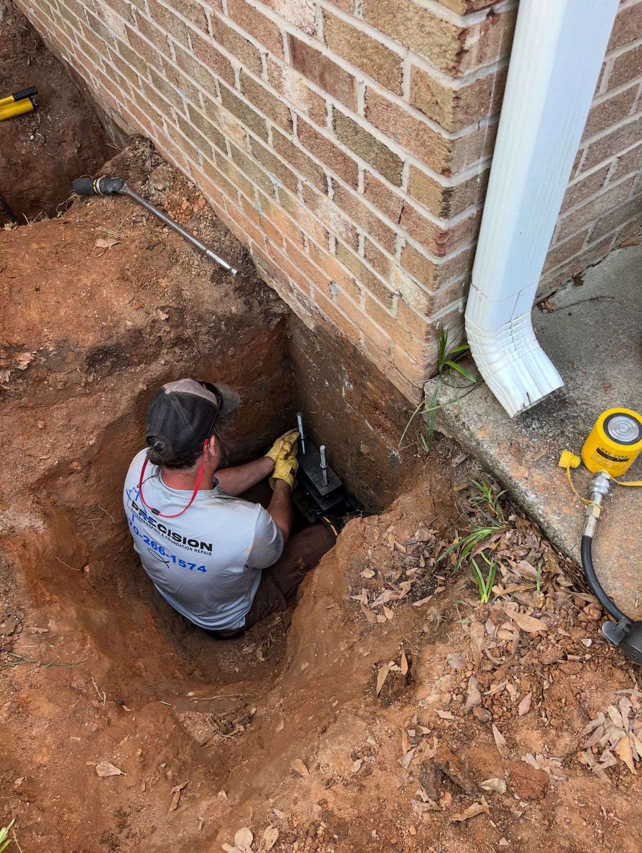 Foundation Stability Secured with Piers in Lilburn GA image